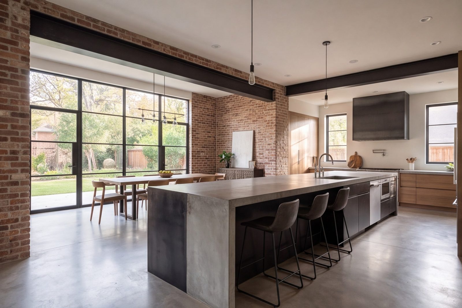 Open-plan kitchen remodel with long island in Preston Hollow